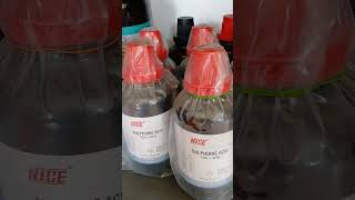 Sulphuric acid bottle chemical laboratory shorts science [upl. by Illa598]