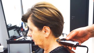 ANTI AGE HAIRCUT  SHORT BACKCOMBED OUTGROWN ELEGANT PIXIE [upl. by Sousa]