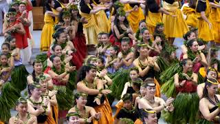 2024 Merrie Monarch Festival opening ceremony Hawaii Big IslandHula dancers Hoʻolauleʻa celebration [upl. by Asiole588]