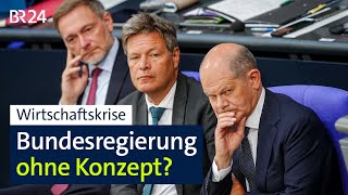 Wirtschaftskrise Bundesregierung ohne Konzept  BR24 [upl. by Ramsay942]