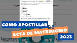 Como apostillar un Acta de Matrimonio dentro y fuera de Venezuela pasoapaso apostilla venezuela [upl. by Sato]