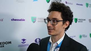 Fabiano Caruana quotSo far Im having a pretty good event but the last 2 games will decide everythingquot [upl. by Ricardo]