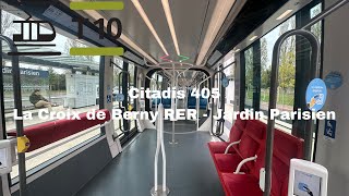 Tramway T10 Citadis 405 La Croix de Berny RER  Jardin Parisien [upl. by Trebeh]