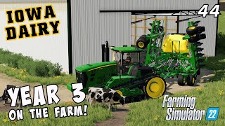 Year 3 on the farm  Drilling Beans and Planting Corn  IOWA DAIRY UMRV EP44  FS22 [upl. by Hearn]