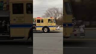 Colonie Fire Company Engine 405 Responding to a Fire Alarm [upl. by Menendez]