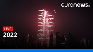 Happy New Year UAE Dubai welcomes in 2022 with celebrations [upl. by Vonni]