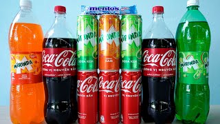 Coca Cola Mirinda vs mentos and soda Toy ASMR [upl. by Kassaraba]