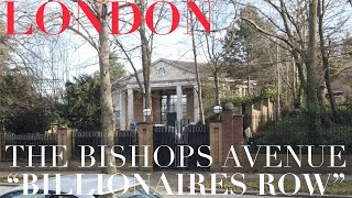 Billionaires Row  The Bishops Avenue  London N2 Walk 4K HDR [upl. by Zeba]