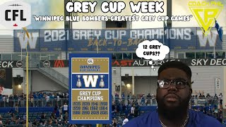 cfl GREY CUP WEEKwpgbluebomberscfl GREATEST GREY CUP GAMES REACTION [upl. by Netta]