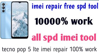 Tecno Pop 5 LTE imei repair with free spd tool  pop 5 lte imei repair with free tool [upl. by Yrtua]