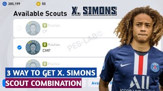 XAVI SIMONS SCOUT COMBINATION PES 2021  XAVI SIMONS PES 2021  BEST WHITE BALL PES 2021 [upl. by Conant]