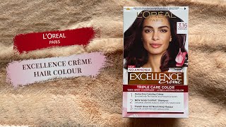 Loreal Excellence Hair Colour Review [upl. by Orabelle]