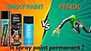 Spray paint vs petrol  is spray paint permanent  permanent spray paint for bikes spraypaint [upl. by Adiaz]