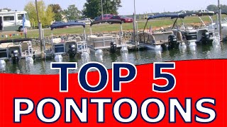 Top 5 Pontoon Boats [upl. by Aerdnu]