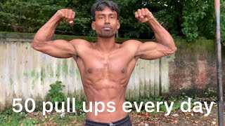 50 pull up every day calistnenics homeworkout pullups motivation youtubevideo viralvideo [upl. by Gniy347]