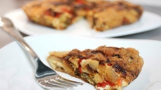 Recette de la tortilla espagnole poivron oignons safran [upl. by Magdau]