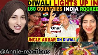 DIWALI FESTIVAL LIGHTS UP IN 160 COUNTRIES  UNCLE AKBAR SPECIAL MESSAGE ON DIWALIAnniereactions [upl. by Mukul281]