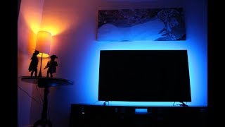 How to install LED light strips behind TV USB LED STRIP FOR TV [upl. by Mervin135]