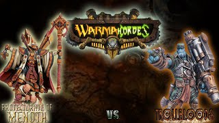 Mk2 Warmachine amp Hordes  Menoth ESeverius vs Trollbloods Gunnbjorn  50pt Battle Report [upl. by Nylle]