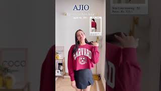 ☝️☝️Click here for links shorts sweater ajio ajiohaul winter winterfashion sweatshirt supii [upl. by Annitsirhc]