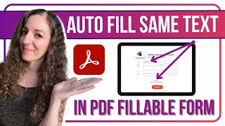 How to Auto Fill Same Text in PDF Form  Adobe Acrobat Pro Tutorial [upl. by Prudhoe]