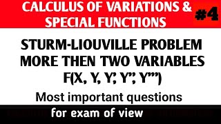 Sturm liouville problem 4 calculus of variations amp special functions maths msc msc2023 [upl. by Isborne427]