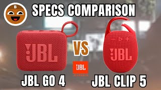 JBL CLIP 5 vs JBL GO 4 Specs Comparison  BrownChocoMilkBoy [upl. by Ayalahs]