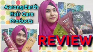 Aarong Earth Hair Care Products Review  All Hair Packs  Hair Oil  Shampoo  Aarong Earth 2021 [upl. by Amehsat]