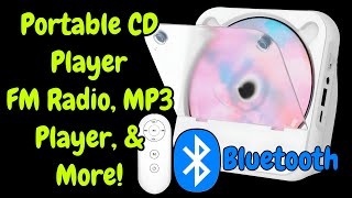 Lehwey Portable CD Player with Bluetooth Review – 8in1 Features [upl. by Byler]