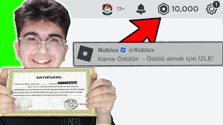 ROBLOX KARNE HEDİYESİ BEDAVA ROBUX DAĞITIYOR  🤑 hızlı ol [upl. by Funch43]