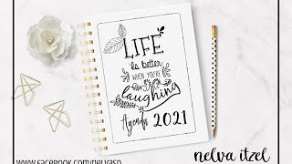 AGENDA 2021 PARA IMPRIMIR GRATIS DIY [upl. by Ecylahs73]