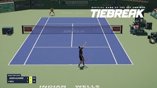 TIEBREAK  Taylor Fritz Vs Felix Auger Aliassime I Indian Wells Open I Expert Difficulty PS5 [upl. by Norre]