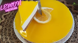 LEMON CHEESECAKE RECIPE Easy and NO Bake [upl. by Eednim]