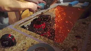 Cutting Granite For A New Top Mount Sink [upl. by Leaffar]