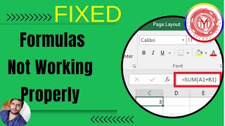 Excel Formula Not Working  Excel Formula Problem Solved  MS Excel Formula Issue Fixed [upl. by Herbert71]