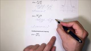 einfache Symmetrie bei gebrochenrationalen Funktionen rechnerisch ausführliche Erklärung [upl. by Anetsirk]
