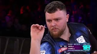 Darts 2024 Players Championship Finals Round 1  Rock v Evans Highlights [upl. by Aihsak639]