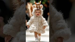 Baby and Animal Fashion Show cute fashion baby AI fyp viral 赤ちゃん YouTubeShorts animal kids [upl. by Narag]