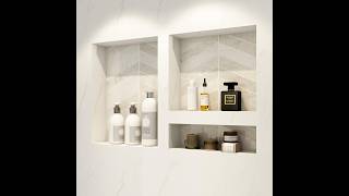 Tile Ready Shower Niche Double Shelf Set of Two Organizer Recessed Shower Shelf [upl. by Ause187]