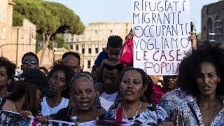 Violent evictions of refugees in Rome reveal inhumanity of modern democracy [upl. by Dubenko939]