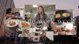 WORK WEEK VLOG in office amp wfh days working past 8 long distance friends hello fresh amp more [upl. by Semyaj]