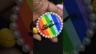 How to make Easy amp Colourful Rakhi at homeDIY Name RakhiRakhi making shorts rakhi rakhispecial [upl. by Jezabella]