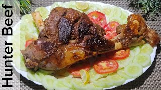 perfect hunter beef recipe  mutton leg roast  easy hunter beef  how to make hunter beef [upl. by Aibsel]