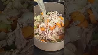 Turning Leftover Turkey into Creamy Turkey Soup shorts [upl. by O'Neil501]