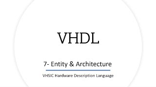 7Entity amp Architecture in VHDL  شرح بالعربى [upl. by Harri]