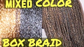 MIXED COLORS BOX BRAIDScolor blend [upl. by Haleigh200]