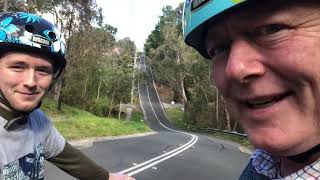 Electric Bikes vs a reallyreally steep hill in Melbourne Australia [upl. by Honoria335]