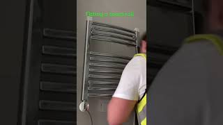 Electric towel rail fitted and wired ready to heat up electricaltips essex london electrician [upl. by Ellek978]