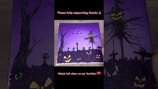 A Purple Halloween 🎃 Night Painting shorts painting satisfying trending video viralvideo [upl. by Lrad]