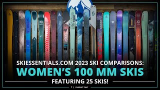 2023 Womens 100 mm All Mountain Ski Comparison with SkiEssentialscom [upl. by Moffat95]